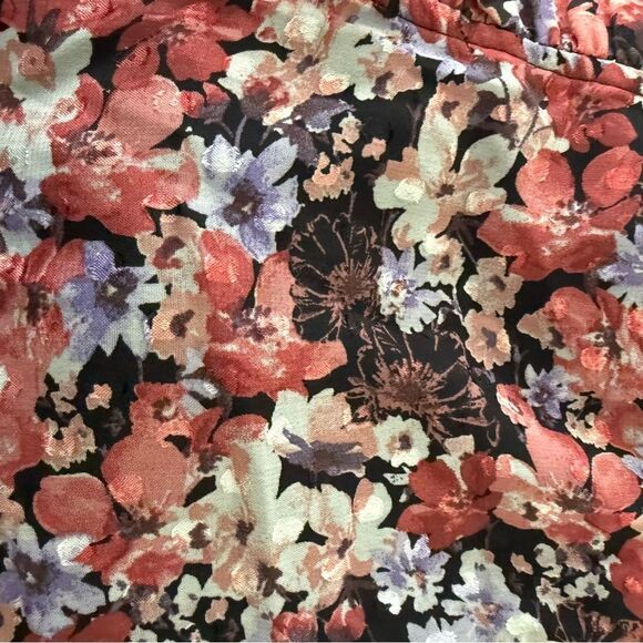 VICI Floral Sleeveless Ruffle Blouse Mock Neck Size Small Exclusive Fate Design - Picture 11 of 11